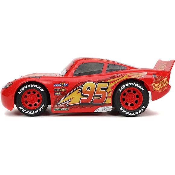 Disney Pixar Cars Lightning McQueen JADA 1:24 Scale RC Car W/Turbo 2.4 Ghz NEW - Picture 2 of 3